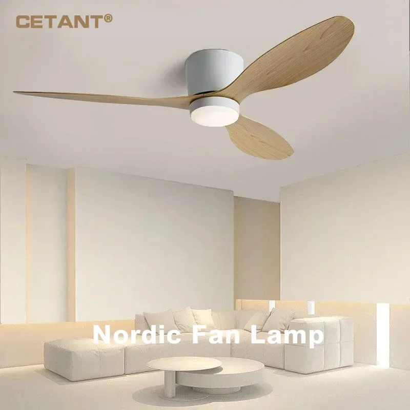 

Nordic Ceiling Fan Light LED Pendant Fan Lamps 42/52Inch Remote Control Living Room Restaurant Bedroom Study Home Decor Lighting