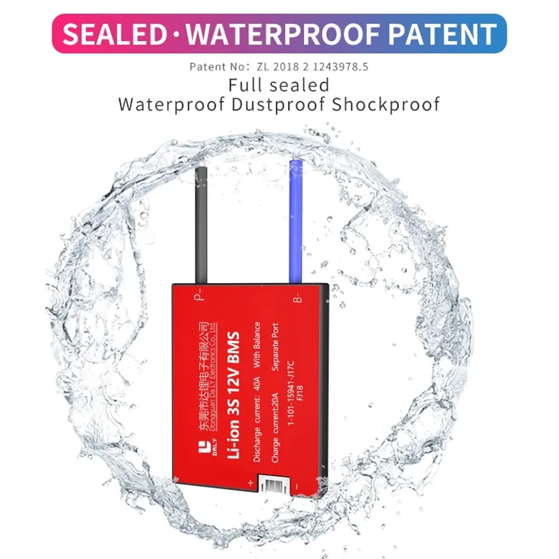 6S15A 40A 18650 Lithium Battery Protection Board 24V Power Tool Polymer BMS Battery Protection Module para cadeira de rodas elétrica