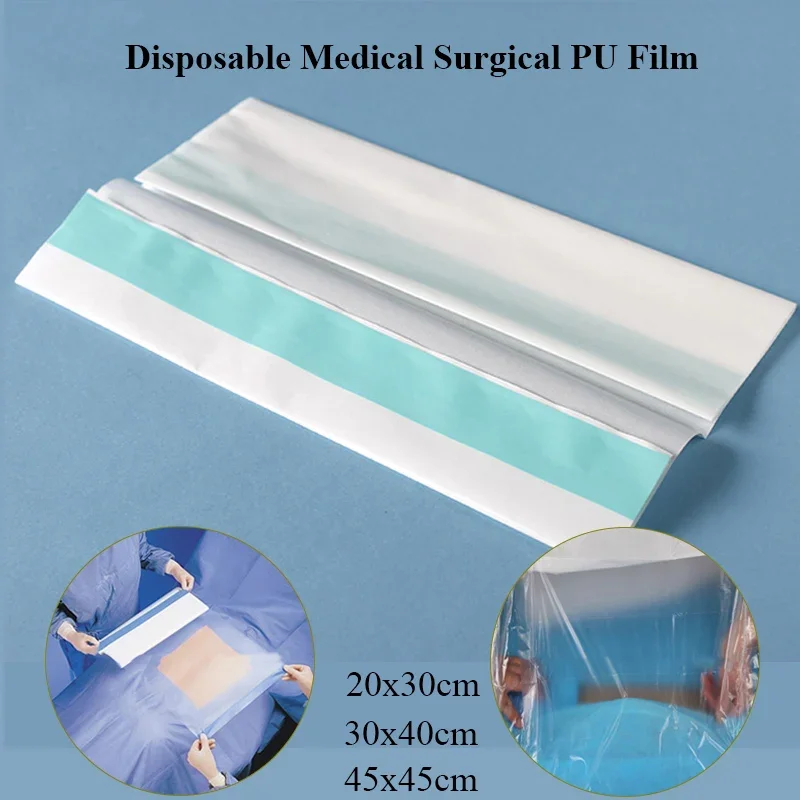 25Pcs Medical Surgical Film Skin Protective Wound Dressing Disposable Adhesive PE Film Waterproof Transparent Operation Towel