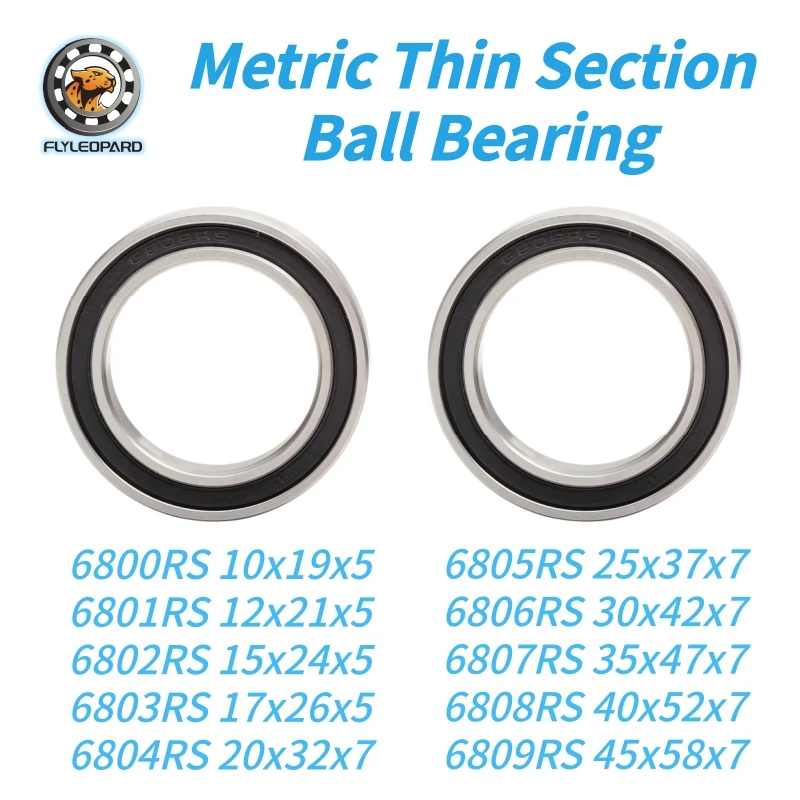 10PCS  ABEC-7 Metric Thin Section Ball Bearings 10x19x5 12x21x5 15x24x5 17x26x5 20x32x7 25x37x7 30x42x7 35x47x7 40x52x7