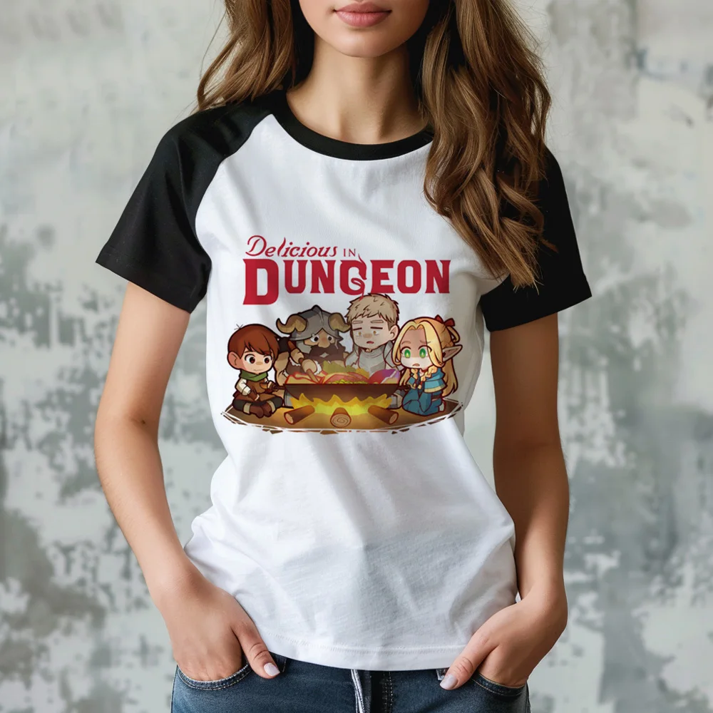 Dungeon Meshi t shirt women summer streetwear Tee female manga graphic streetwear clothes