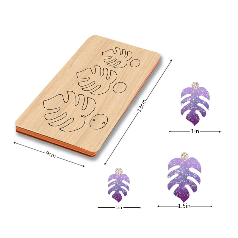 

XX136 Exquisite Leaf Earrings Wooden Cutting Die For Most Machines