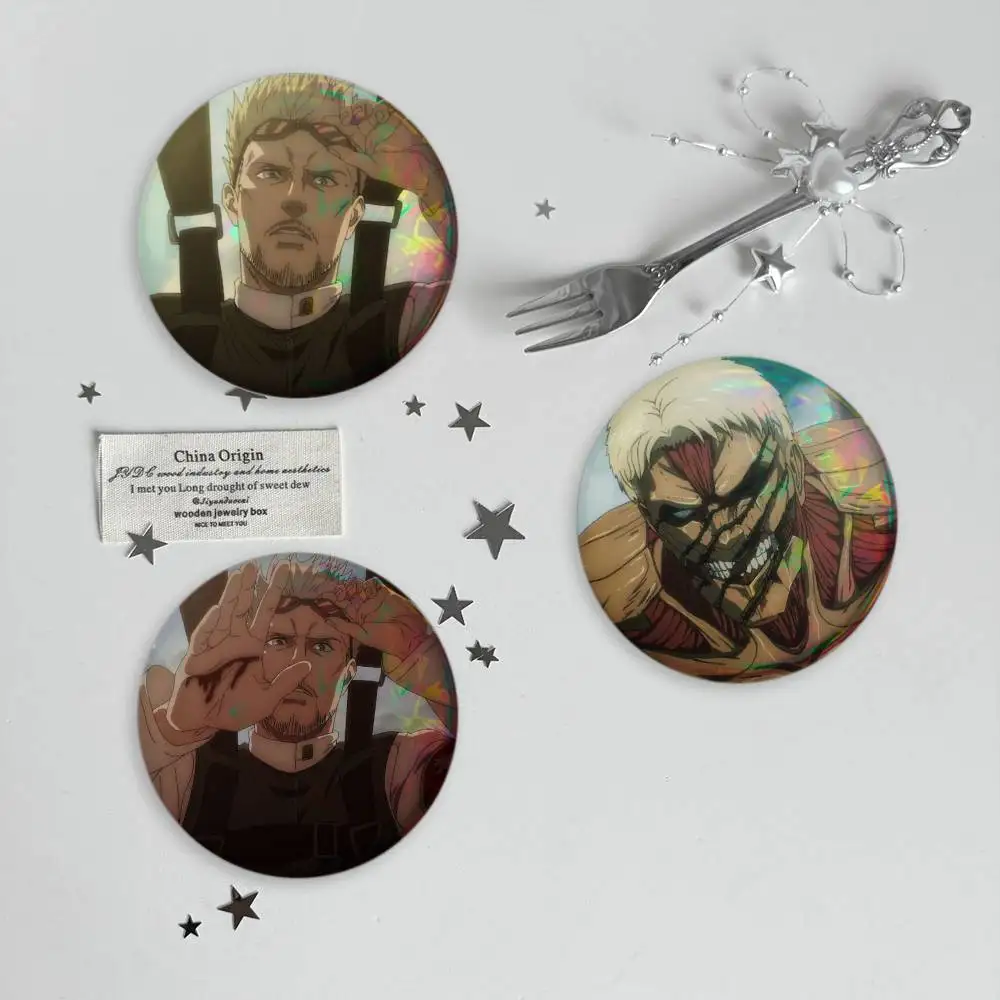 Attack on Titan Reiner Braun Brooches Cartoon Badge Pins Backpack Hat Accessories Friend Gift