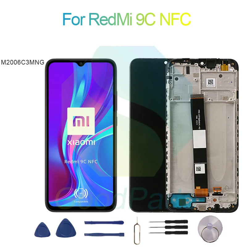 

For RedMi 9C NFC Screen Display Replacement 1600*720 M2006C3MNG For RedMi 9C NFC LCD Touch Digitizer