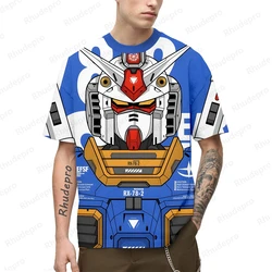 Camiseta anime Gundam masculina, tops de cosplay, roupas infantis, novo presente da moda, roupas da tendência, Y2k, 100 a 5XL, 2024