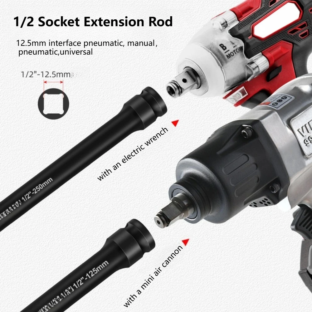1/2 Socket Extension Rod  Impact Socket Extension Bar Electric Pneumatic Coupling Rod Multi-functional Extending Wrench Tool