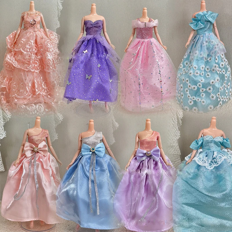 New 30cm Doll Clothing Accessories Evening Gown Full Skirts Girl Princess Doll Dresses For 1/6 Supermodel Doll Dress Up Clothes