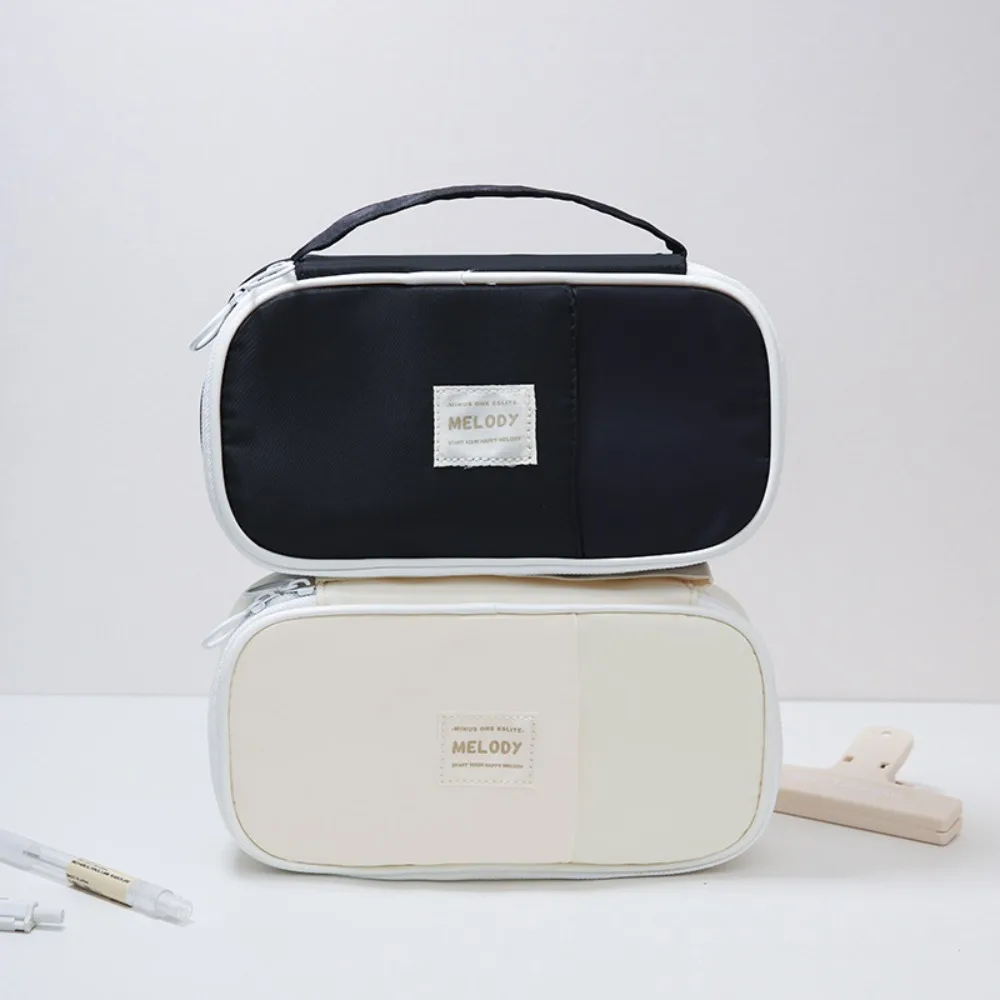 Kawaii пеналы большой емкости, эстетическая портативная коробка для хранения канцелярских принадлежностей, милая многофункциональная сумка-карандаш на молнии, сумка