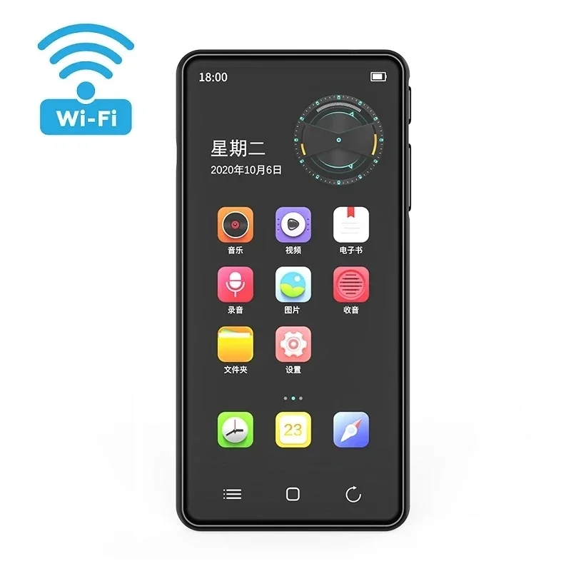 Gran oferta Original RUIZU H8 WIFI Android reproductor de MP3 BT V5.0 pantalla táctil 4,0 pulgadas 16GB reproductor de música Mp3 con altavoz, FM, E-book, Rec
