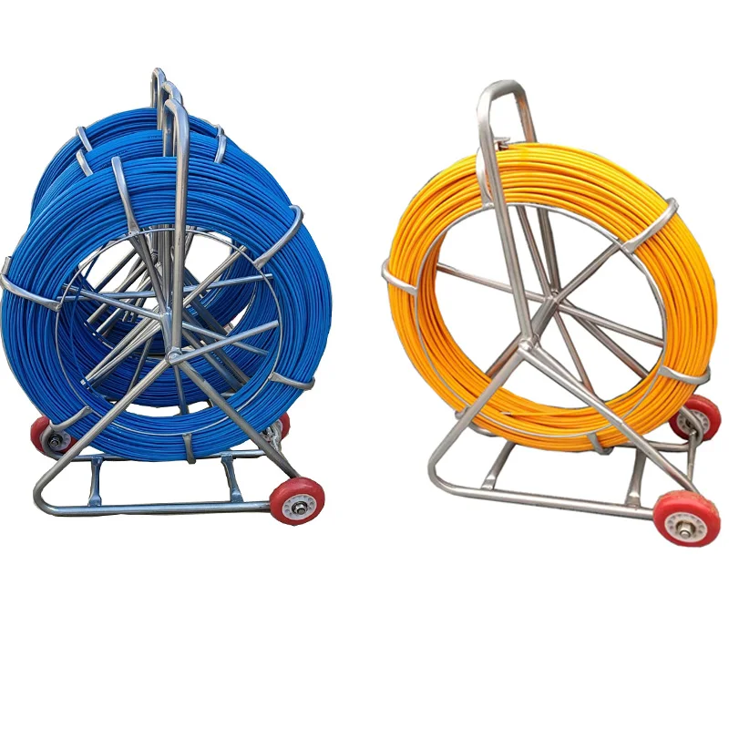 

fiber glass snake rod fiberglass 150m 6mm cable rodder cable laying tools fiber snake duct rodder