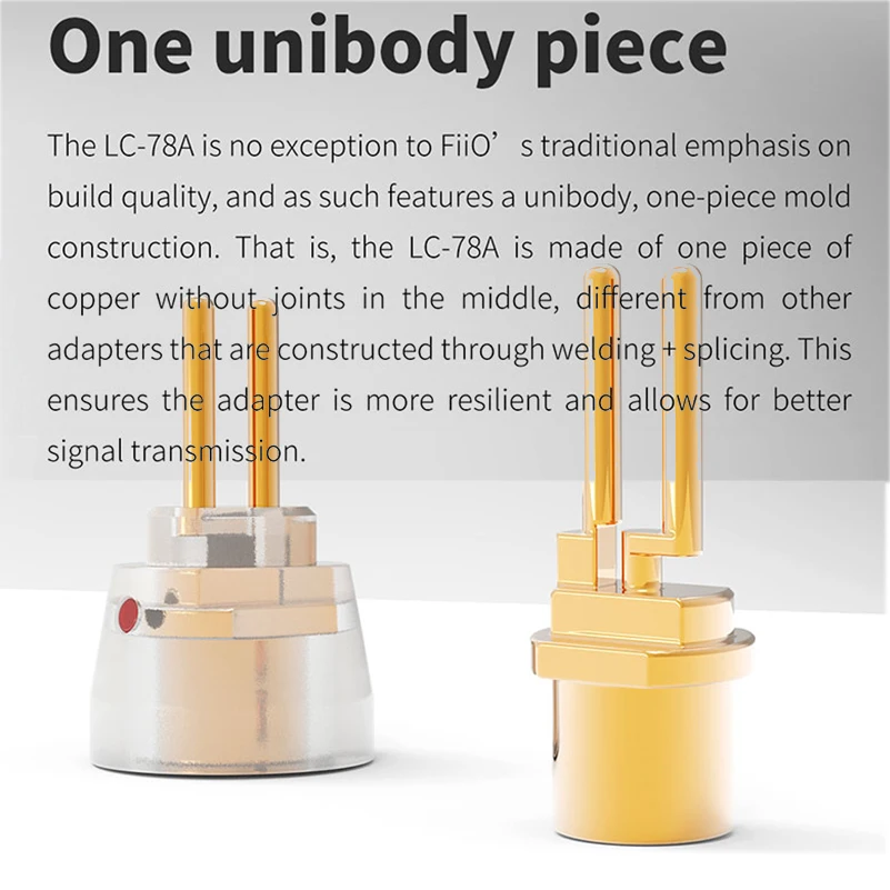 FiiO LC-78A MMCX Female to 0.78mm 2 Pin Male Earphone Adapter for FD11 FH11 FH3