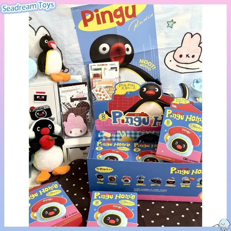 Genuine MARTUBE Pingu Cute Penguin Home Life Series Soft Plush Blind Box Mini Stuffed Toy Desktop Ornament Souvenir Present view 2