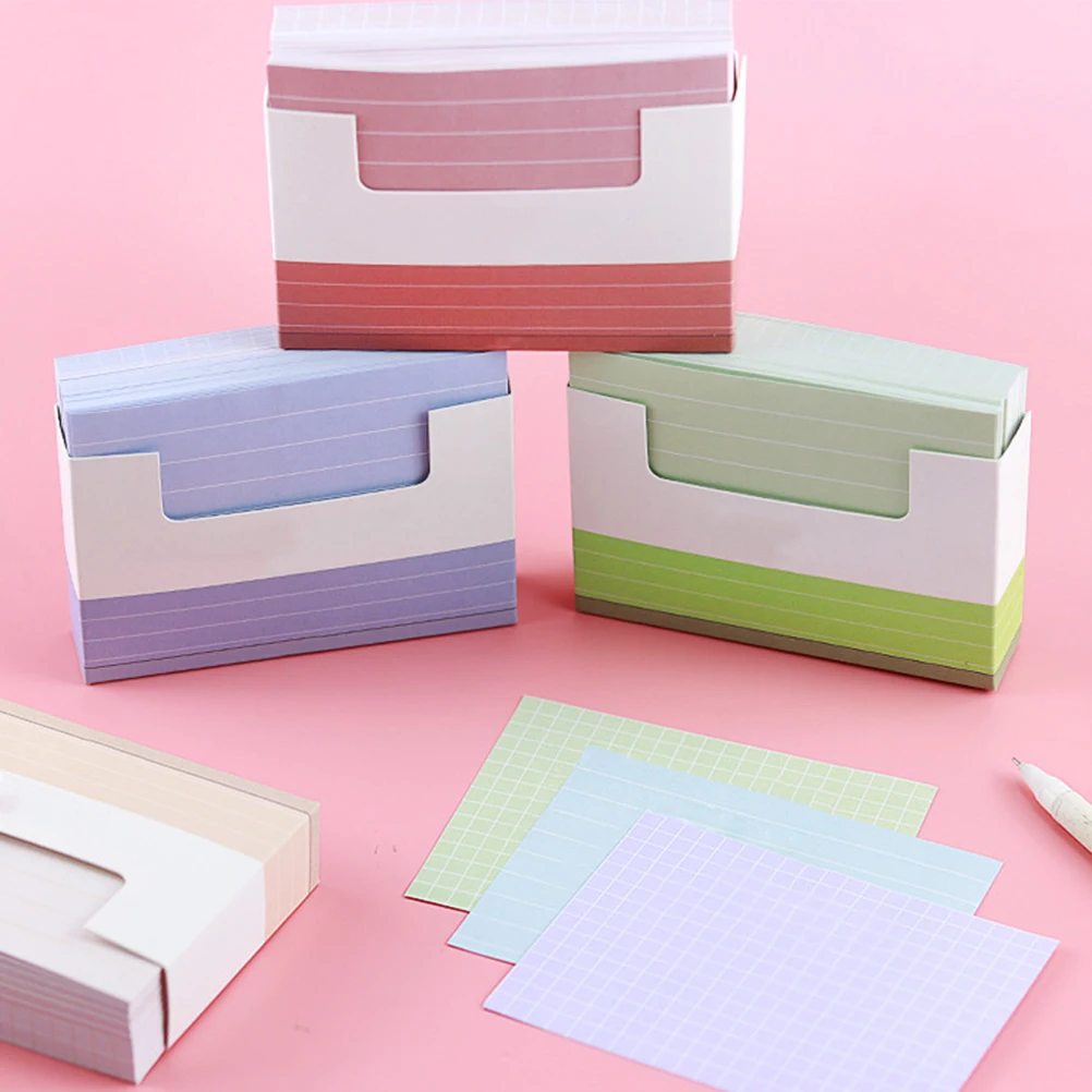 

150 pcs Memo Notepad Ruled Index Cards Note Study Flash Cue Cards Office School Exam Presentation Lined Record