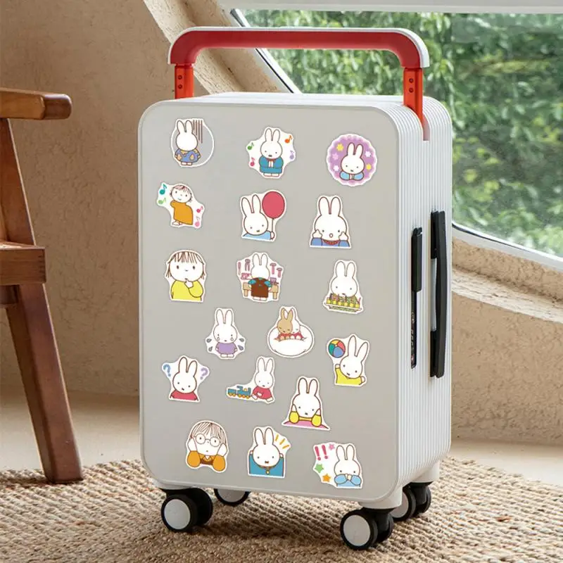 50Pcs Miffy Rabbit New Stickers Kawaii Random Bunny Water Cup Waterproof Decorative Stickers Refrigerator Cartoon Stickers
