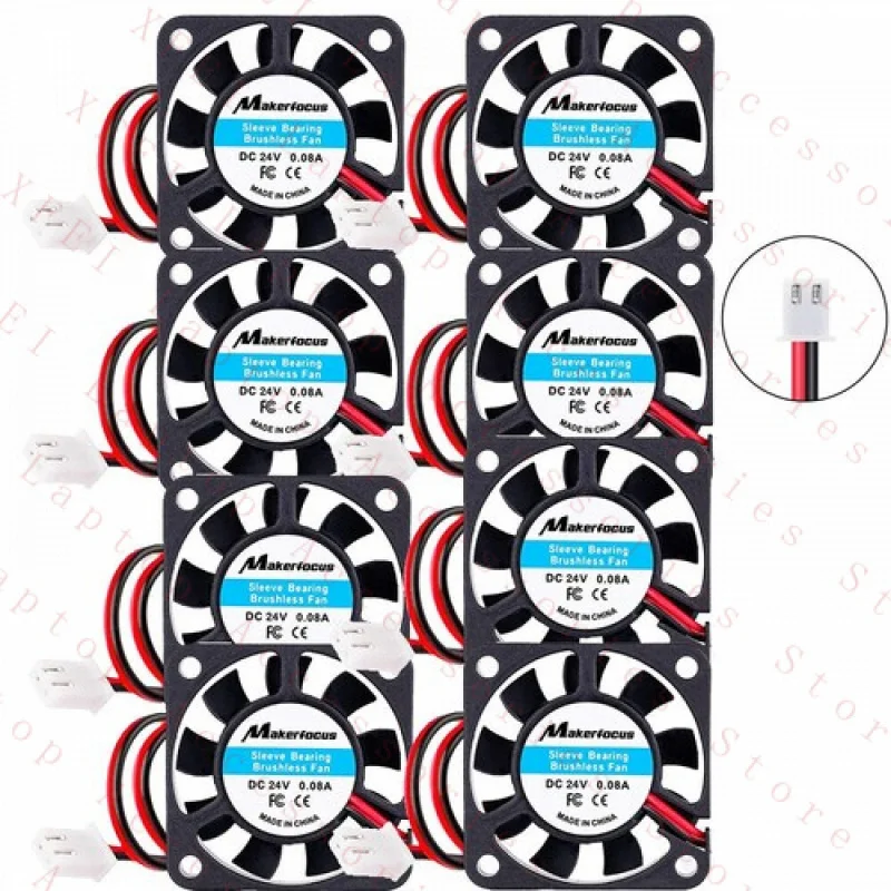 

F 8pcs Mini Silent 3D Printer 2-Pin 40x40x10mm Cooling Case Fan 4010 24V DC 40mm