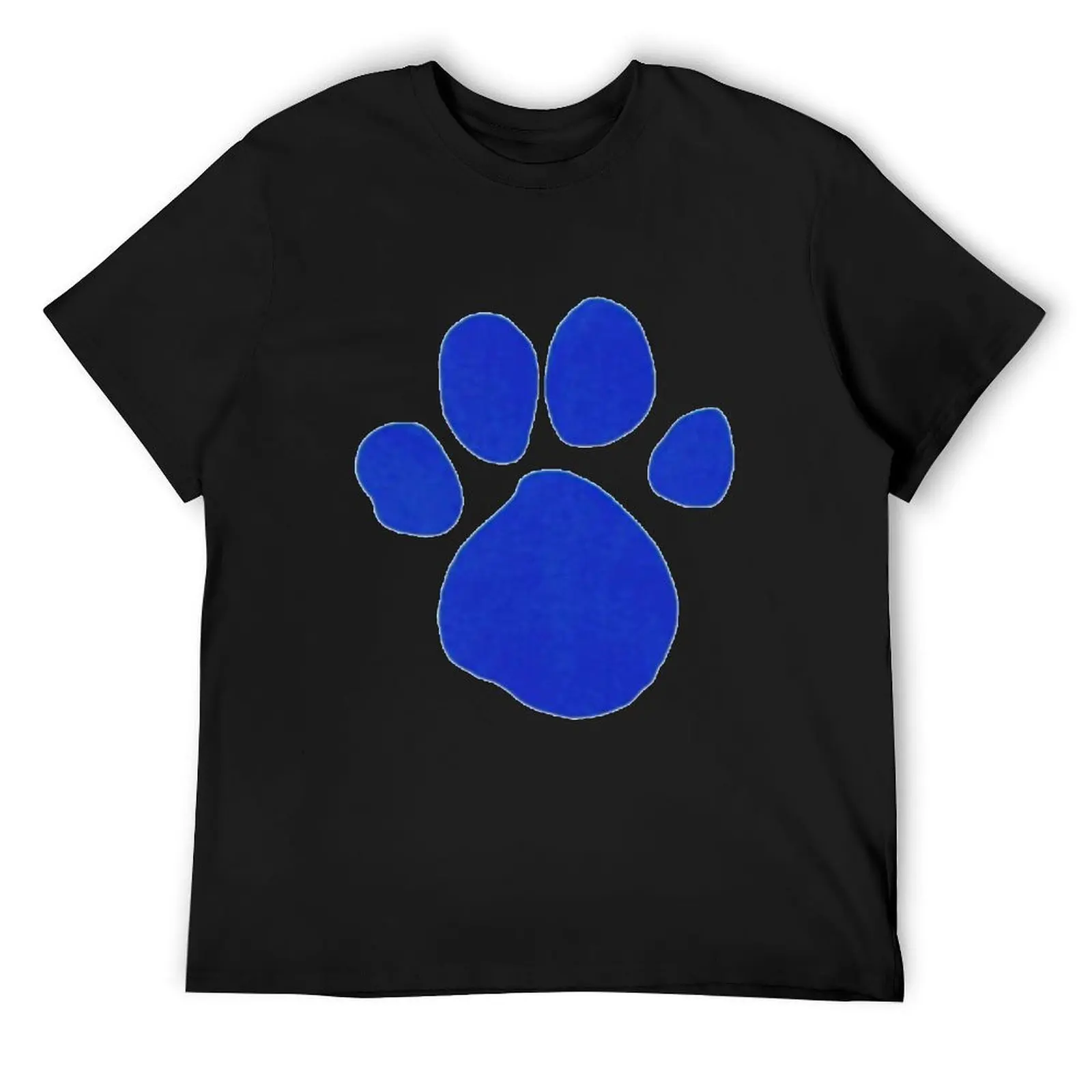 Camiseta con estampado de pata de Blue'S Clue, tops de verano, tallas grandes, camisas holgadas, camisetas gráficas, camisetas gráficas para hombres