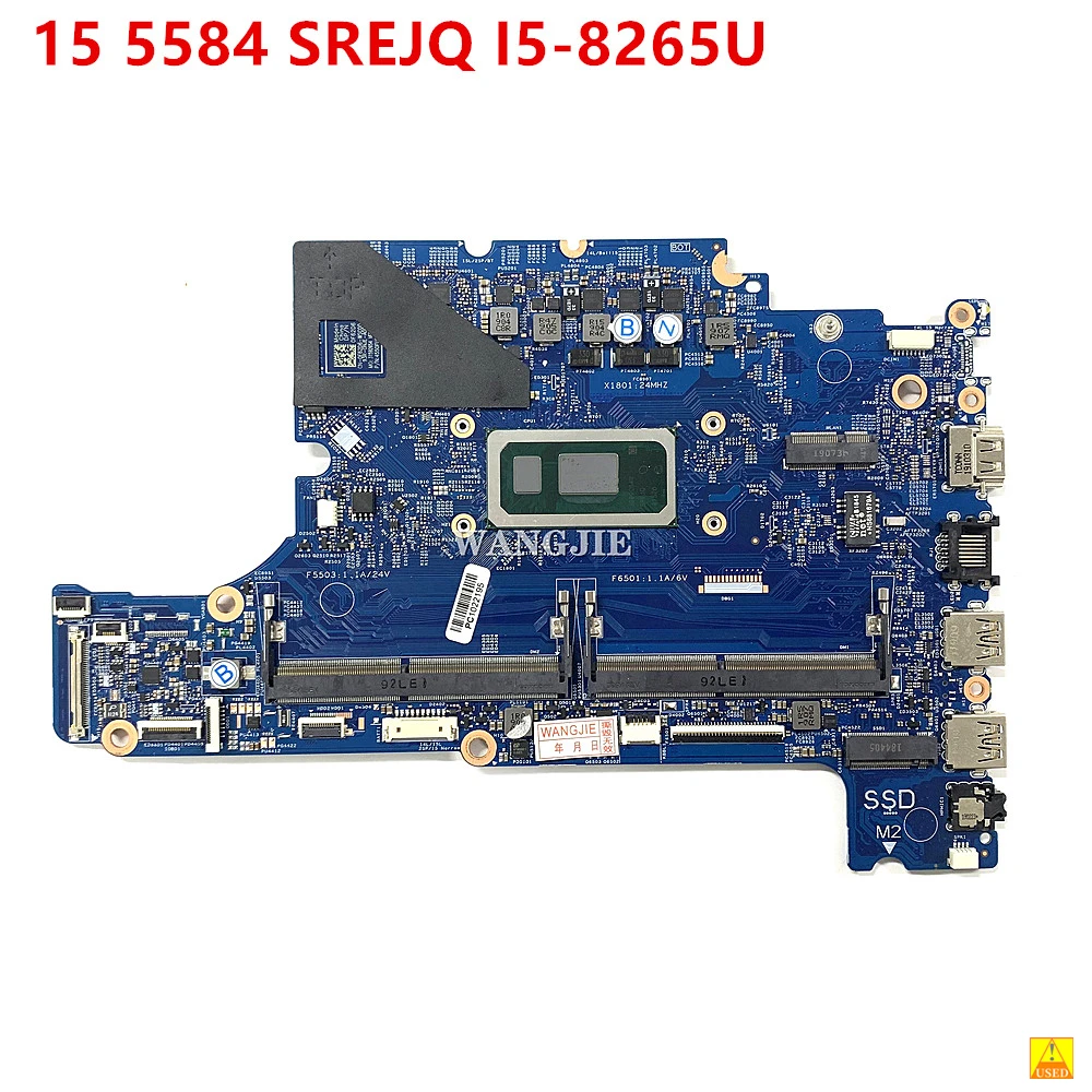 

Used CN-0F62D6 0F62D6 F62D6 Mainboard For Inspiron 15 5584 Laptop Motherboard 18789-1 W/ SREJQ I5-8265U CPU 100% Working