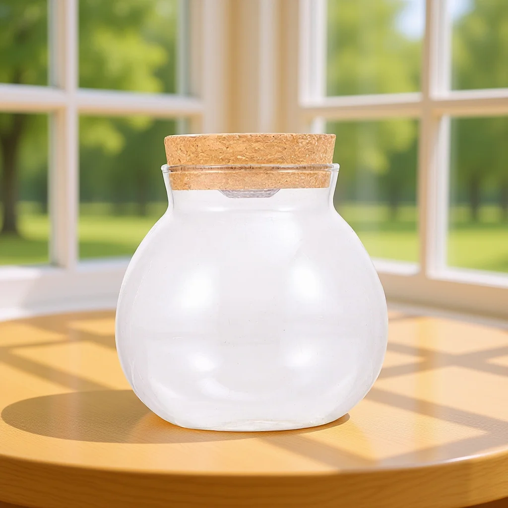 

Led Light Ecological Bottle Transparent Borosilicate Glass Diy Micro Landscape Container Terrarium Jar For Home Decor