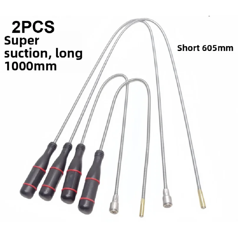 New Foldable Strong Magnetic Pickup Tool Metal Flexible Pick Up Tool Suction Bar Magnet Spring Grip Grabber Portable Hand Tools