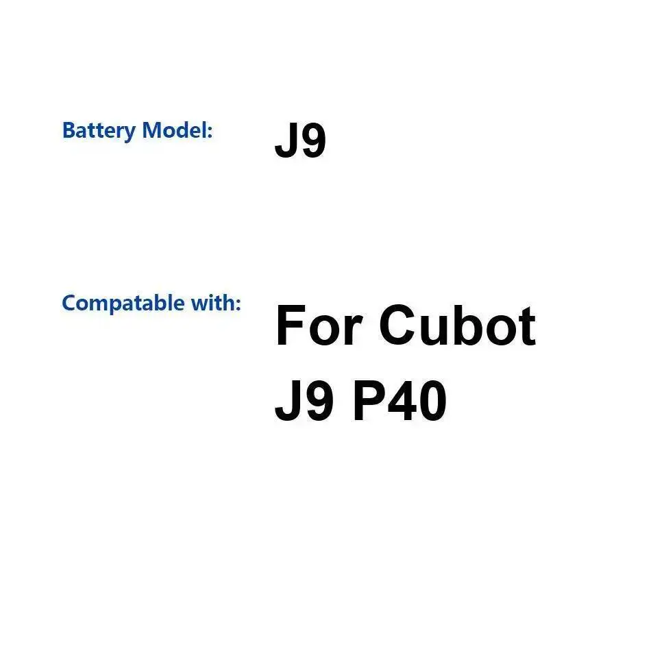 

Аккумулятор мобильного телефона емкостью 4200 мАч для Cubot J9 P40 Durable