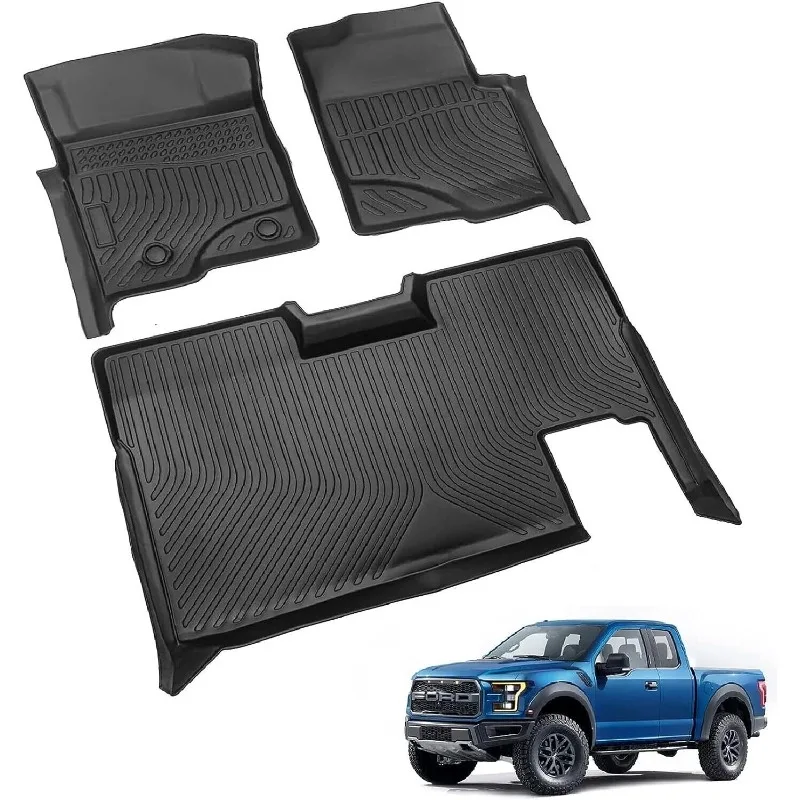 US Cargo Liner Car Floor Mats for 09-14 Ford F-150 SuperCrew Carpets Replecement