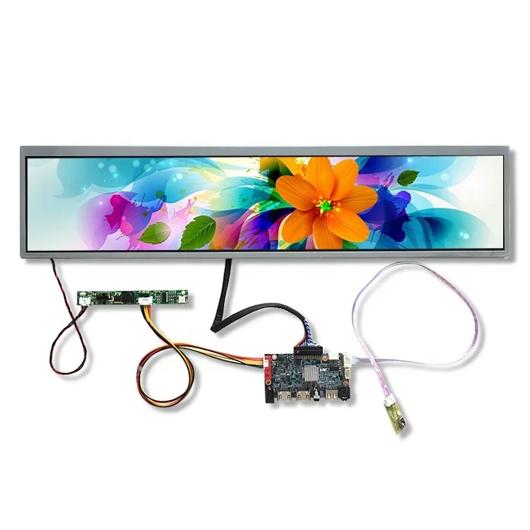 24 Inch Stretched Bar LCD 1920*360 Indoor Outdoor Digital Signage Advertising Display Screen Ultra Wide Display