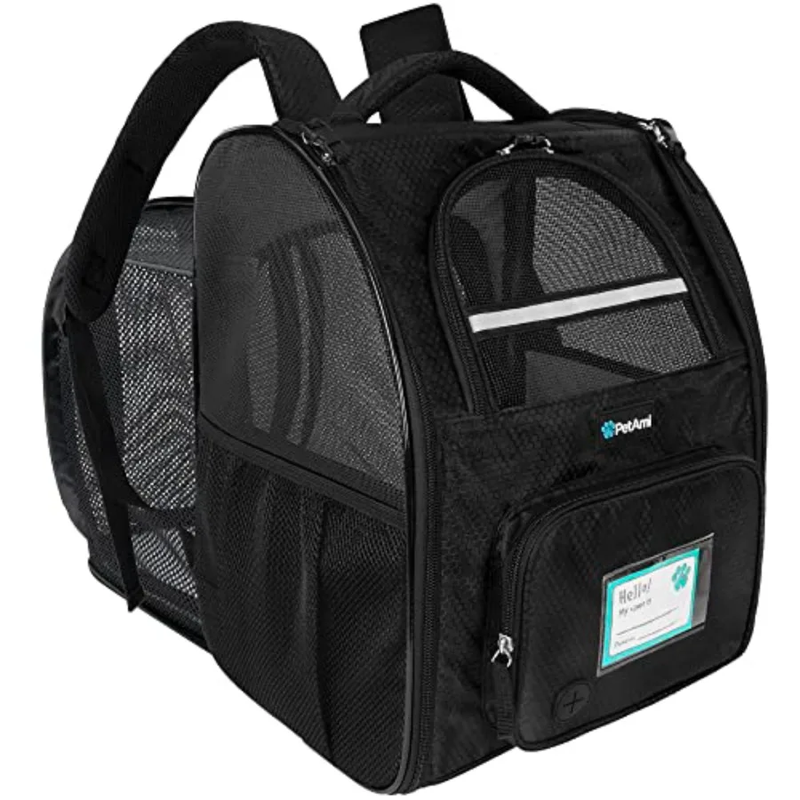 

Expandable Dog Backpack Carrier for Cats and Pets, Breathable Cat Carrier Backpack with Top Window and Multi-Entry, Ventilated