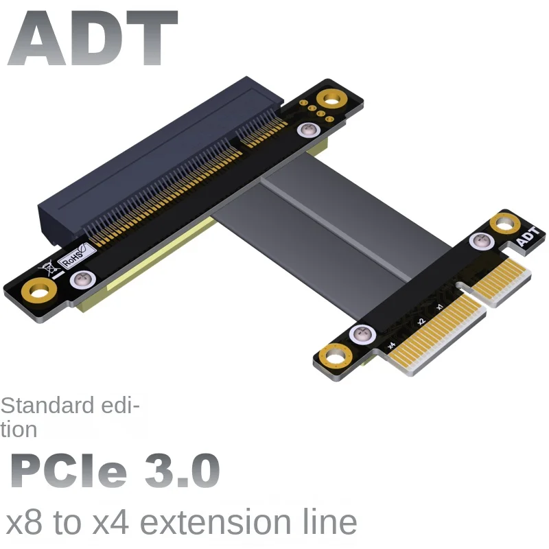 

PCI-E x8 extension cable adapter x4 pcie 4x to 8x supports network card SSD hard drive card PCIe3.0 x4 gen3 32G/bps