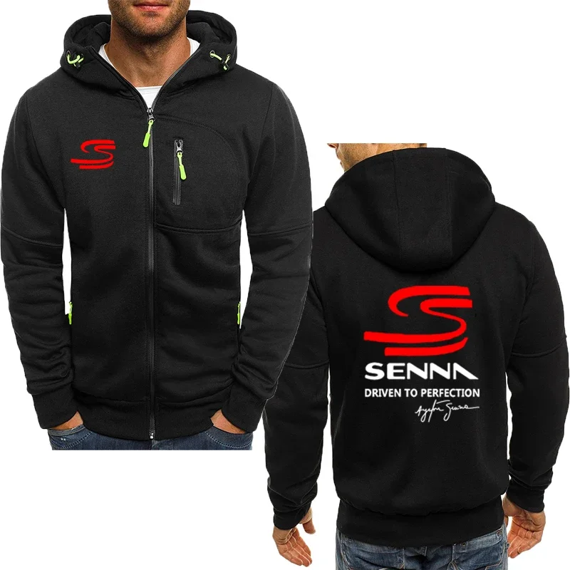 

Hot brand luxury cotton men's hoodie Ayrton Senna men's racing hoodie Oversized Fleece sweatshirt Outdoor hooded jacket for men