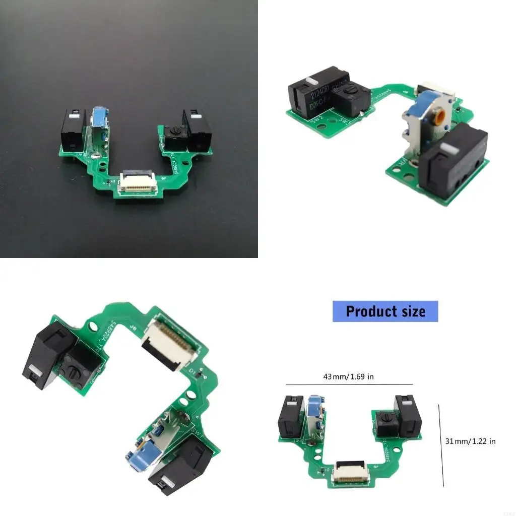 

C90F Mouse Encoders PCB Board With 100 Million Clicks Micromotion Switches for GProX Superlight 2 Mouse Gaming