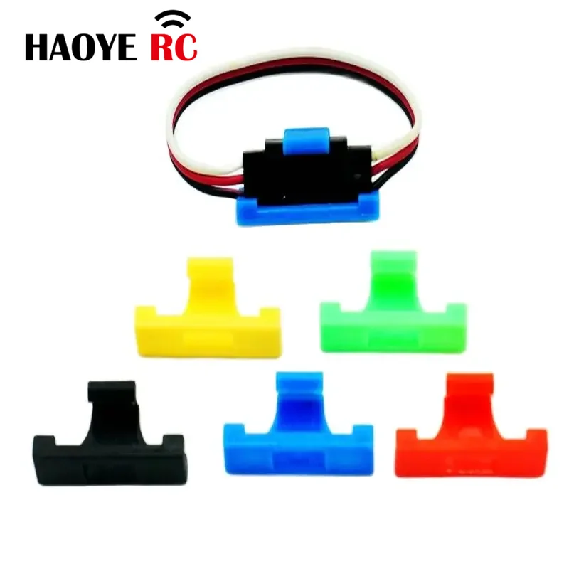 Haoye 10 Pcs ESC Servo Y Wire Extension Wire Fixed Clip Anti-Loosening Chuck Green Black Yellow Blue Red Color For Rc Accessory