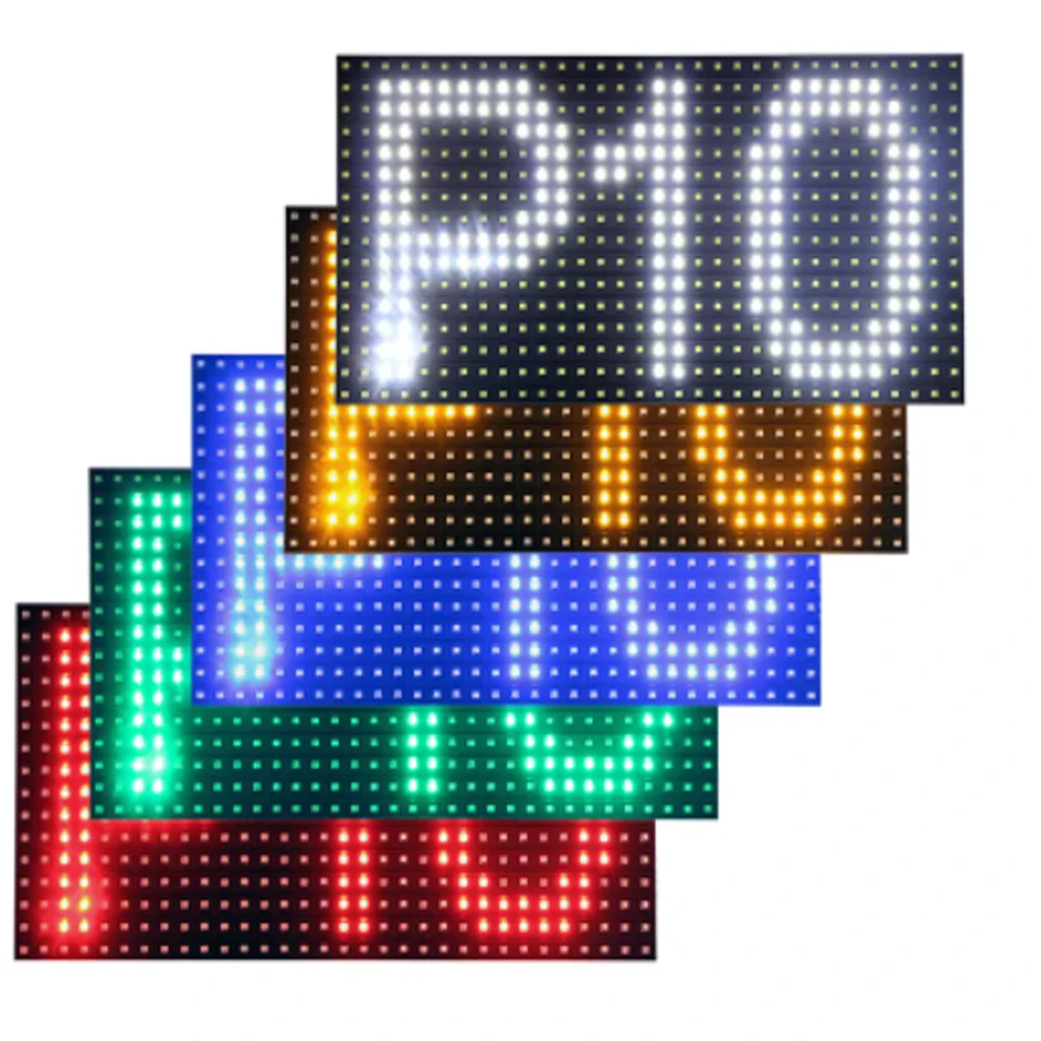 DIY LED P10 pół zewnętrzny 320*160mm moduł matrycowy monochromatyczny SMD trwałe światła zewnętrzne 32*16 pikseli ekran billboardowy Displas