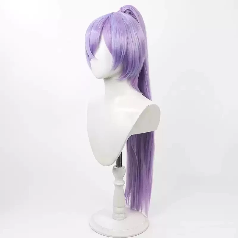 Vtuber conversión Sexual Hoshirube Sho Cosplay peluca 70cm de largo púrpura mezclado azul pelo sintético resistente al calor fiesta de Halloween Rol
