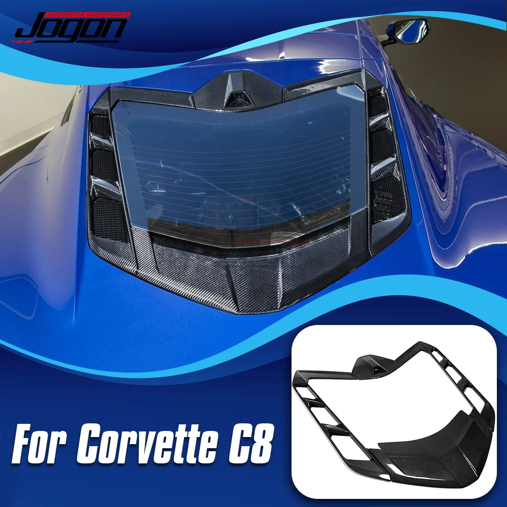 Carbon Fiber For Corvette C8 Coupe Z51 Z06 2020-2024 Car Engine Window Cooling Hole Roof Rear Hatch Cover Trim Accessories