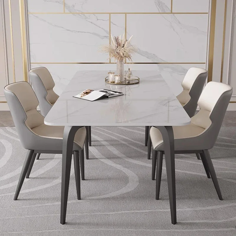 หินอ่อนเก็บโต๊ะรับประทานอาหารOrganizerโมเดิร์นกันน้ําอิตาเลี่ยนโต๊ะรับประทานอาหารทนความร้อนNordic Juegos De Comedorตกแต่ง