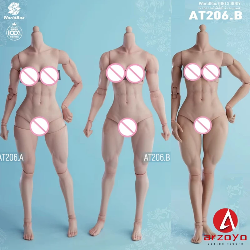 

Worldbox AT206 1/6 Scale Female Muscle Joint Body 27cm Pale Light Soldier Tan Action Figure with Replaceable Arms