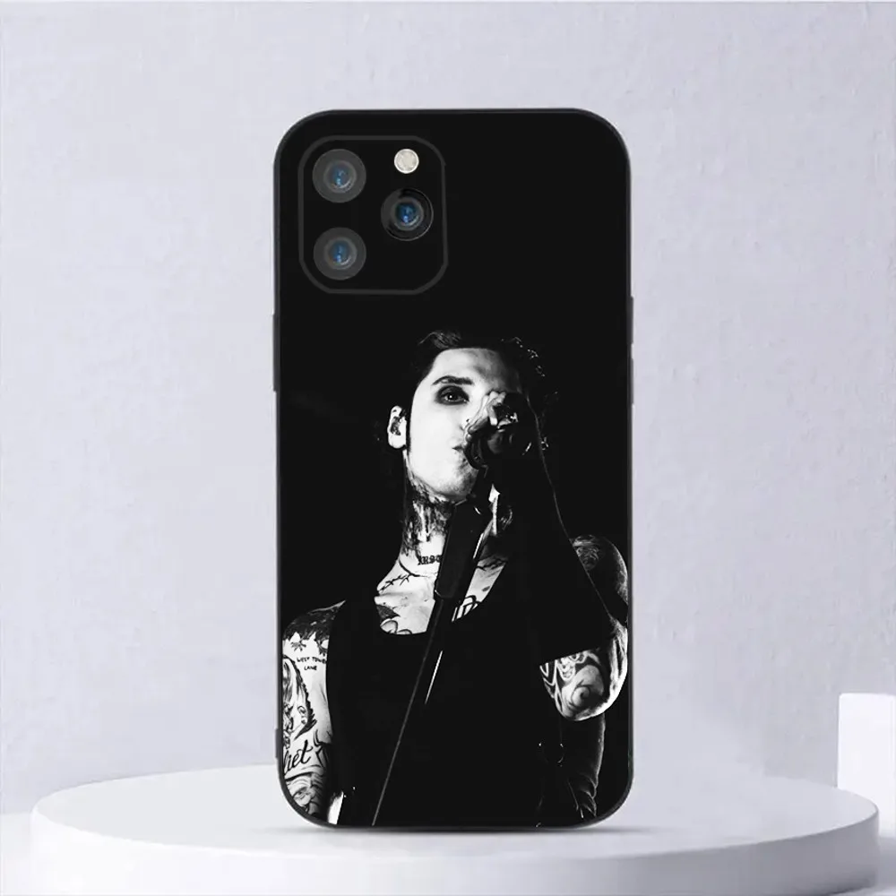 Singer Andy Biersack Phone Case For iPhone15,14,13,12,11,Pro,Max,Plus,Mini,X,XS,XR,8,7,6,S,Plus,SE Soft Black Case