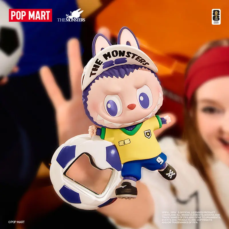 Authentic The Monsters X Fifa Series Labubu Bottle Opener Fridge Magnet Blind Box Cute Home Deocr Fridge Decoration As Gifts view 3