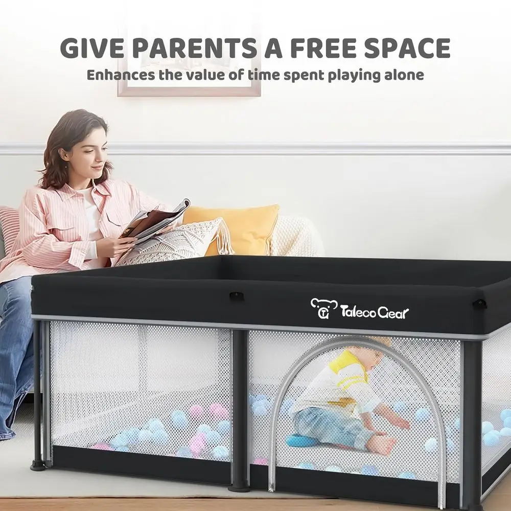 روضة أطفال قابلة للطي مع حصيرة، 50 × 50، روضة أطفال للسفر للرضع والأطفال الصغار، تتضمن 50 كرة محيطية #5