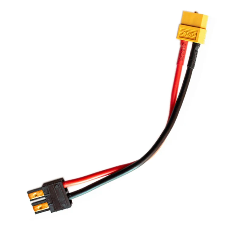 2Pcs XT60 Female Plug to TRX Male Connector Adapter Charge Cable Lead Wire 14awg 15cm/30cm for ISDT Style Chargers