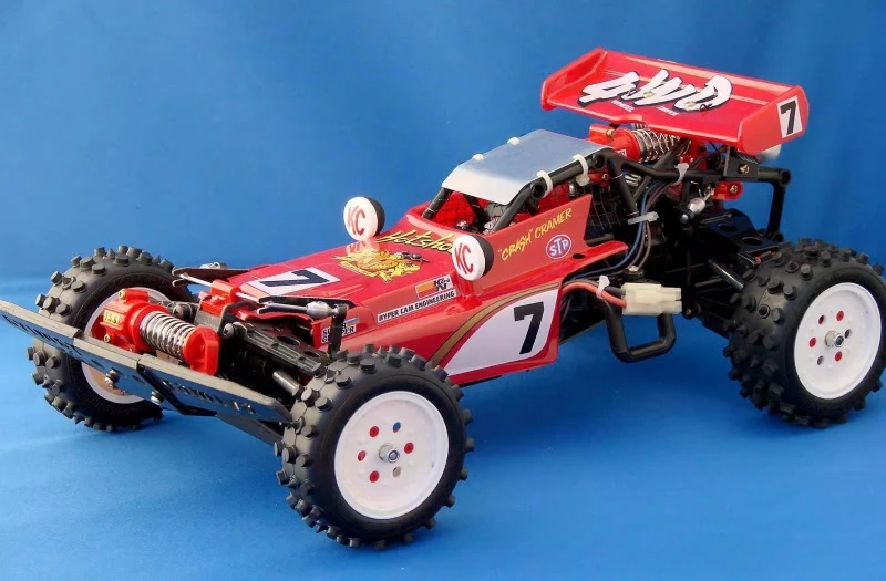 1/10 scale R/C 4WD Off Road Racer Clear lexan body w/Rear spoiler and decal sheet for Tamiya Hotshot spare part