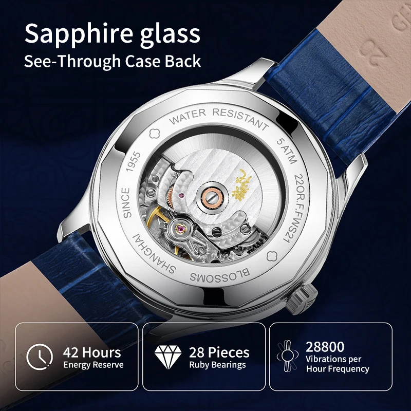 Shanghai 70th Anniversary Limited Edition Men Automatic Mechanical Watch Top Brand 39mm Wristwatch Reissue A581 Watch S5001 NEW