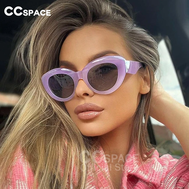 55731 New Style Sunglasses Candy Color Eyeglasses Large Frame Cat Eye Women Popular Sun Glasses Uv400 Mirror AliExpress