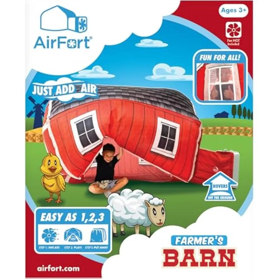 The Original Patented AirFort - بناء قلعة في 30 ثانية قابلة للنفخ لخيمة اللعب لمدة 3-12 سنة مسرح حيث Imagi