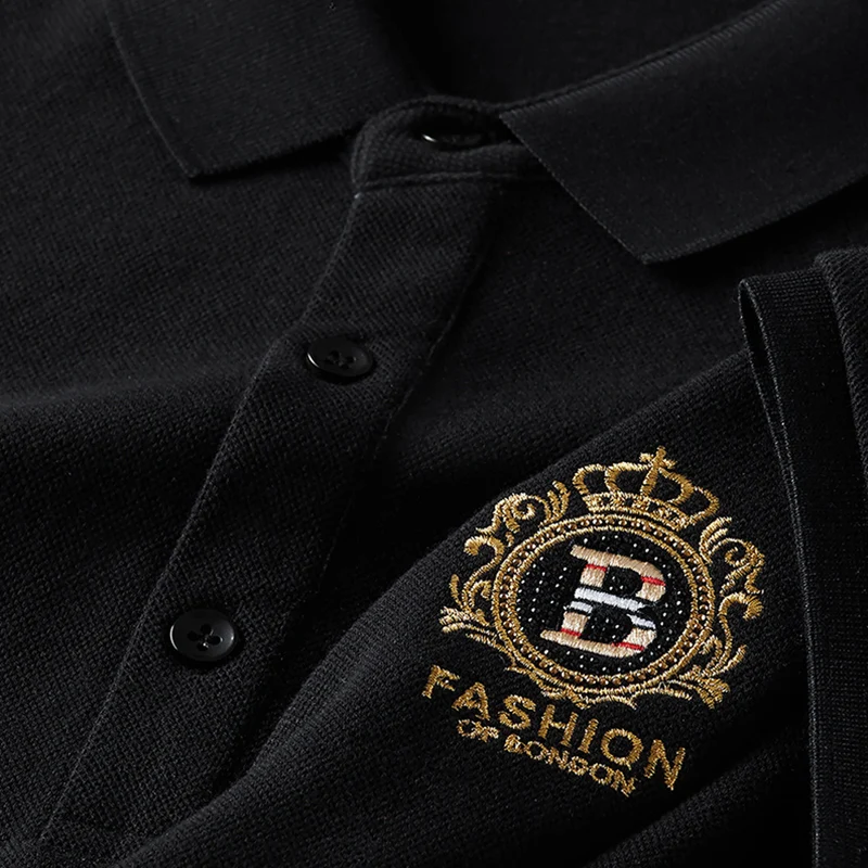 Golf Sports Casual Short-Sleeved Men's Polo Shirt, High-End Embroidery Craftsmanship, Available in Multiple Colors