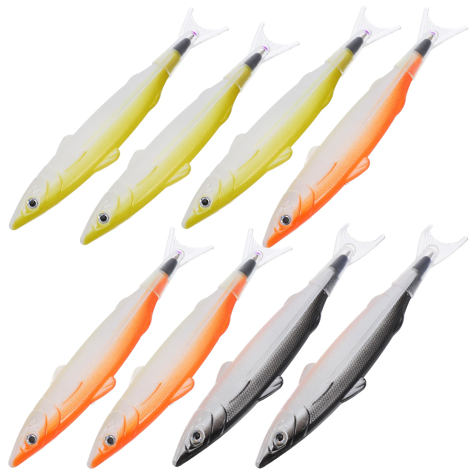 8-delige ondertekenpennen visvormige balpen student briefpapier kleurrijk kind zwart