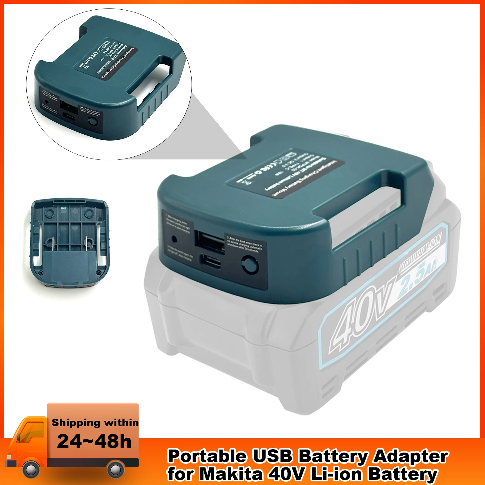adaptador-de-fonte-de-alimentacao-para-bateria-de-litio-makita-40v-usb-pd-qc30-para-celular-e-tablet-carregador-rapido-sem-bateria