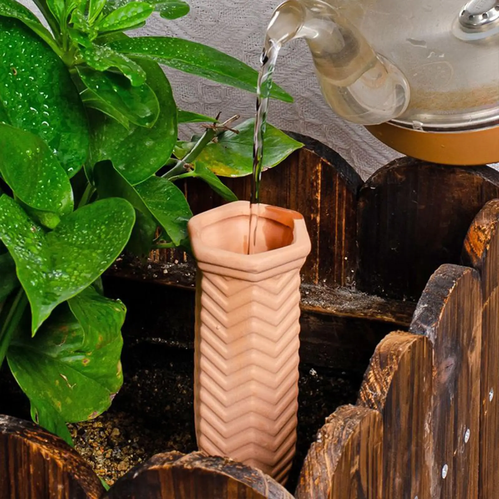 

Self Watering Planter Insert Plant Waterer 4 Pieces Irrigation System Terracotta Slow Release Planter For Gardening Houseplants