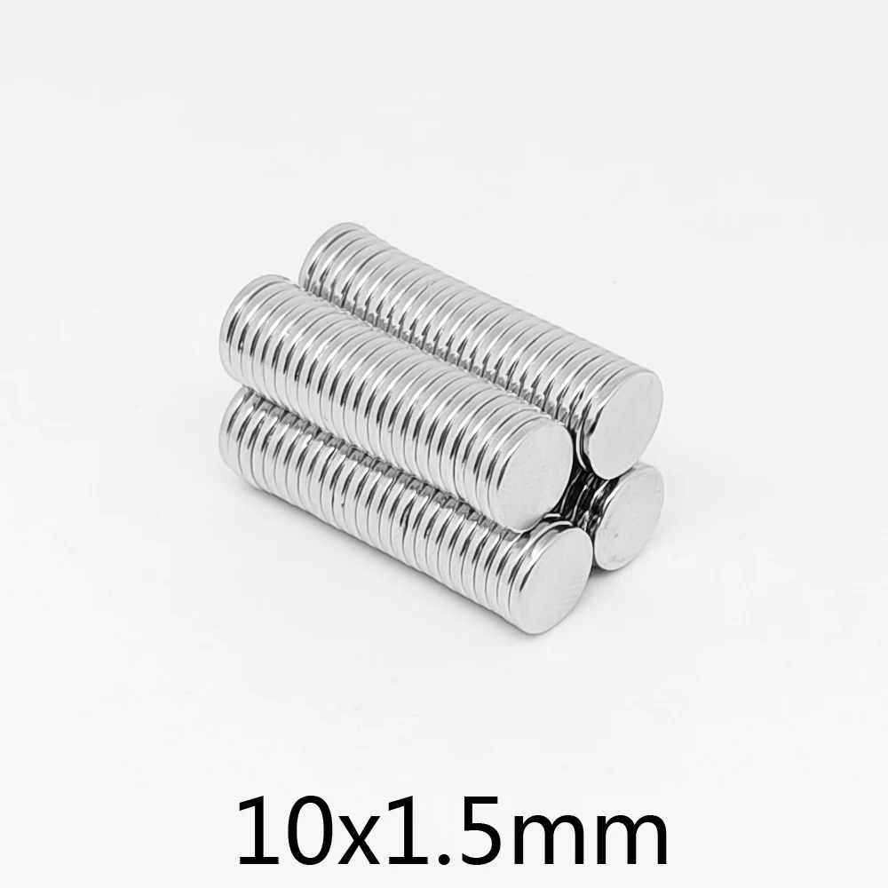 20~500PCS 10x1.5 Rare Earth Magnets Diameter 10x1.5mm Small Round Magnets 10mmx1.5mm Permanent Neodymium Magnets Disc 10*1.5 N35