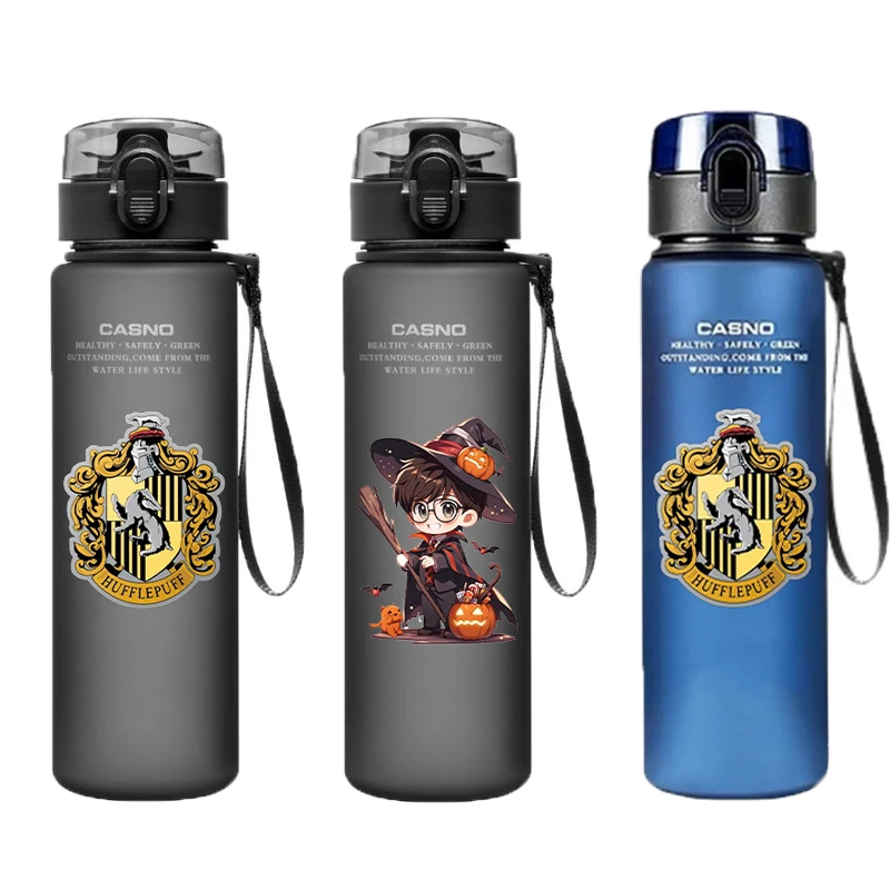

Anime 560ml Harry Potter Water Cup Drinking Outdoor Hogwarts Emblem Large Capacity Children Water Bottle Portable Cup Gifts